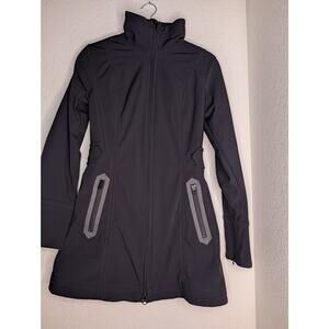 Athleta Contender Softshell Trench Commuter Jacket Black XS